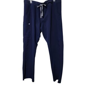 FIGS Pants Size XL Navy blue technical collection With Pockets Elastic Waist